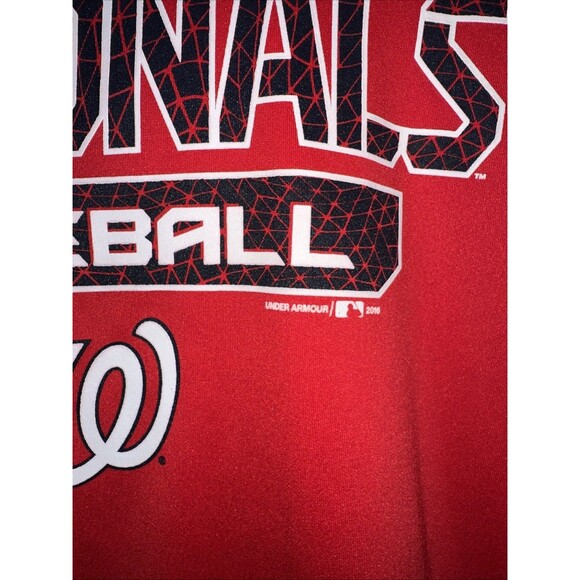 Washington Nationals Hoodie Mens XL Loose Sweatshirt Red Under Armour NWT - Picture 12 of 16
